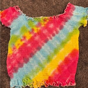Flowers by Zoe Multicolor Smocked‎ Top